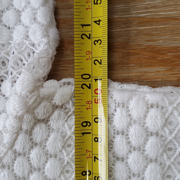 C.D. Petites White Lace Blouse - Picture 8 of 9